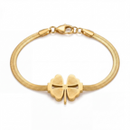 Fortuna Snake Clover Bracelet