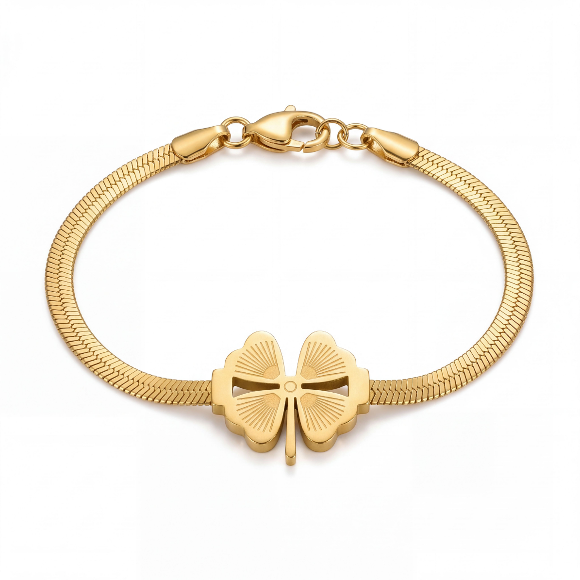 Fortuna Snake Clover Bracelet