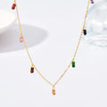 Jewel Confetti Rectangle Necklace