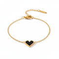 Ebony Heart Enamel Bracelet