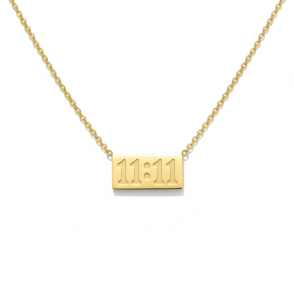 11:11 Gold Bar Necklace
