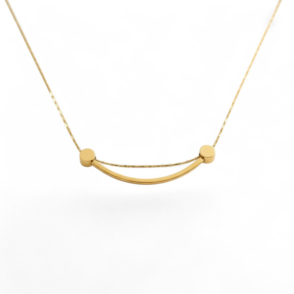 Smiley Curve Minimal Necklace