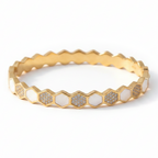 Honeycomb Enamel Sparkle Bangle