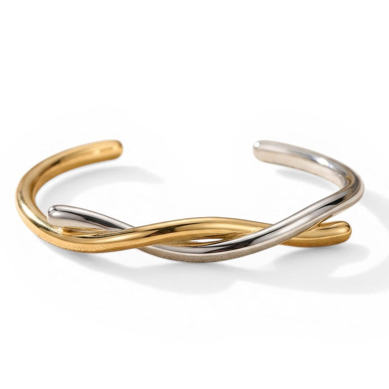 Twist Duo Open Bangle