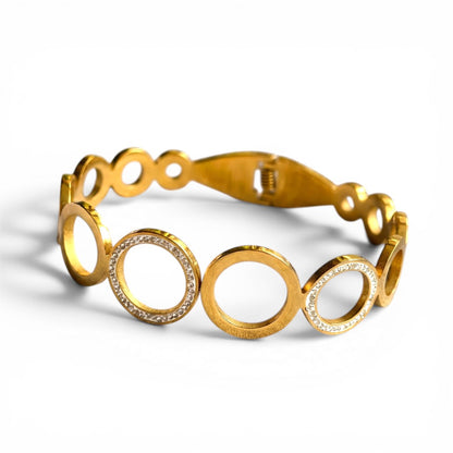 Circle Glow Rhinestone Bangle