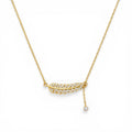 Golden Leaf Glow Necklace