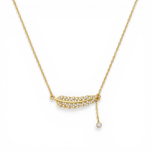 Golden Leaf Glow Necklace