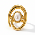 Marina Pearl Swirl Ring