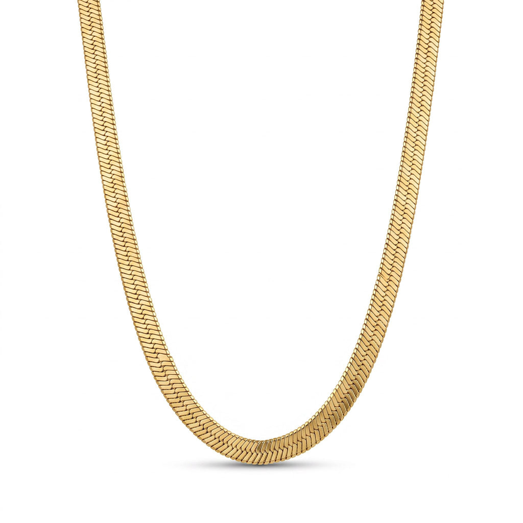 Mira Herringbone Chain Necklace