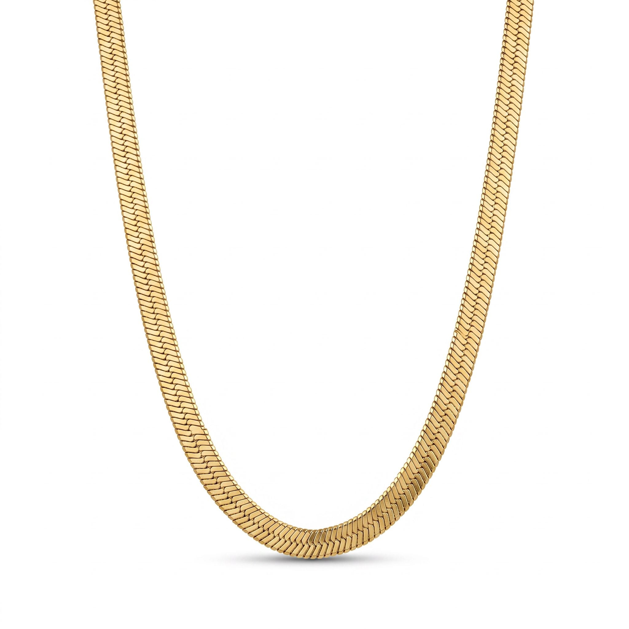Mira Herringbone Chain Necklace