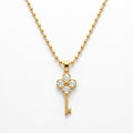 Clover Lucky Key Pendant Necklace