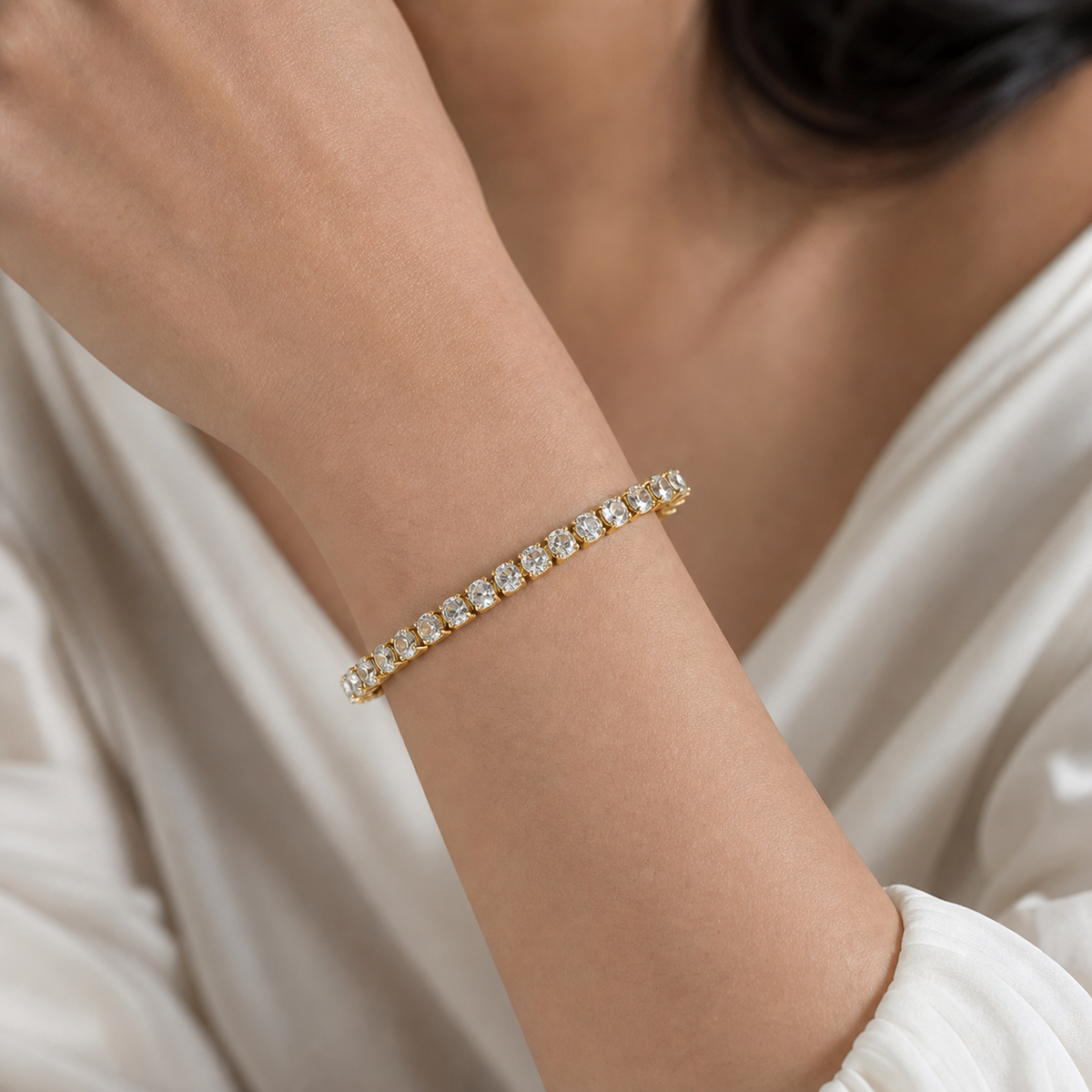 Aurelia Oval Tennis Bracelet