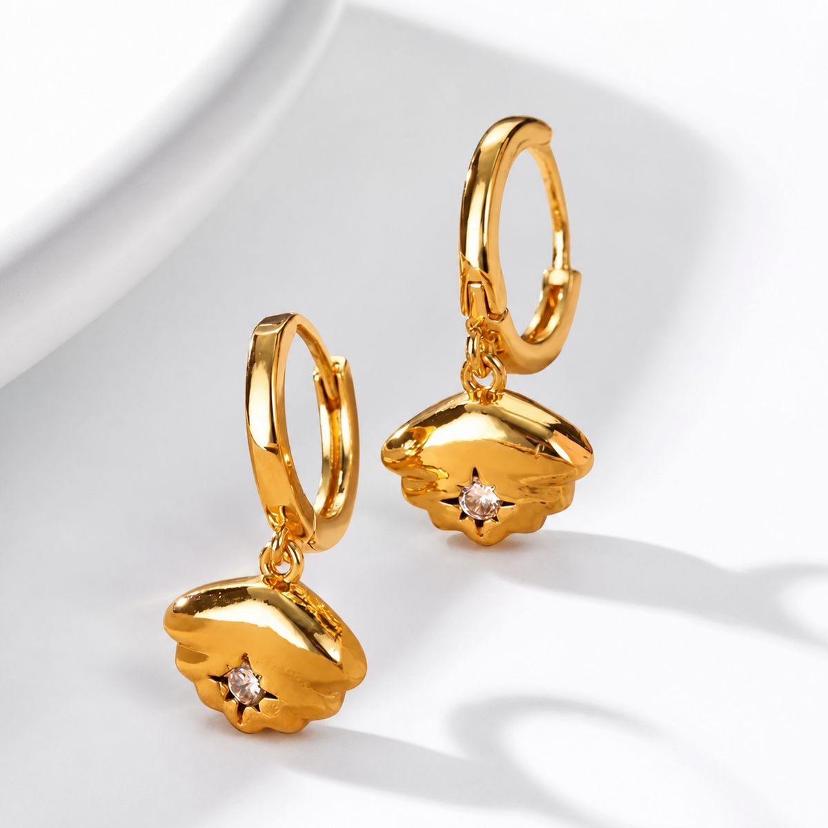 Celeste Zircon Charm Earrings