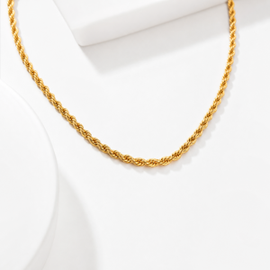 Elena Classic Geometric Rope Chain Necklace