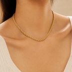 Elena Classic Geometric Rope Chain Necklace