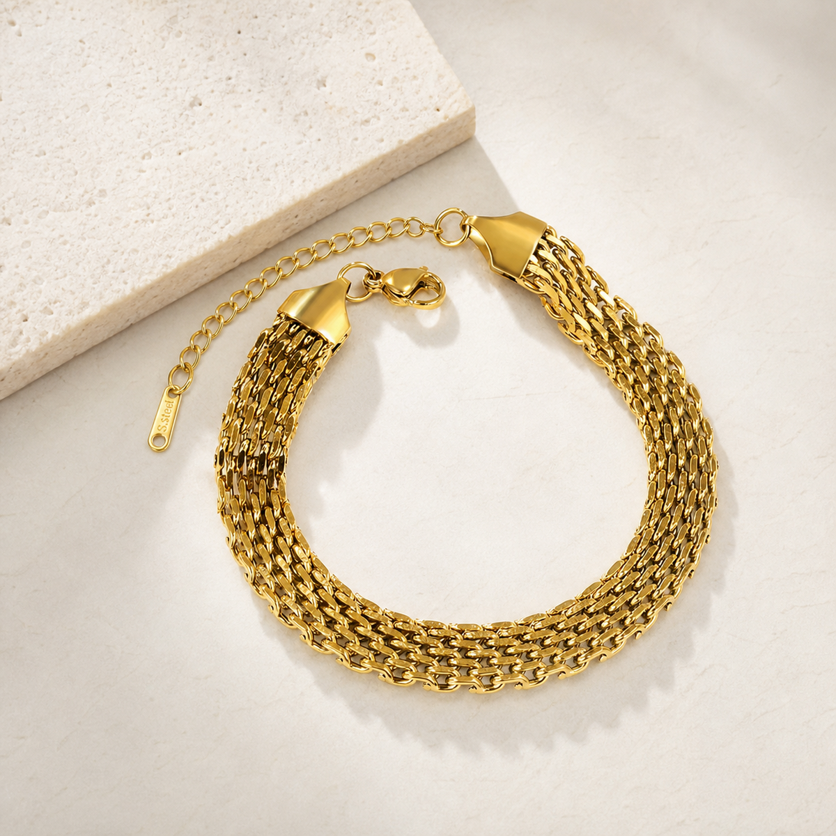 Elowen Multi-Strand Gold Bracelet