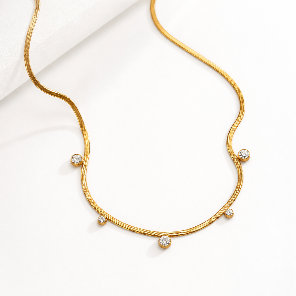 Amelia Multi Charms Zircon Necklace