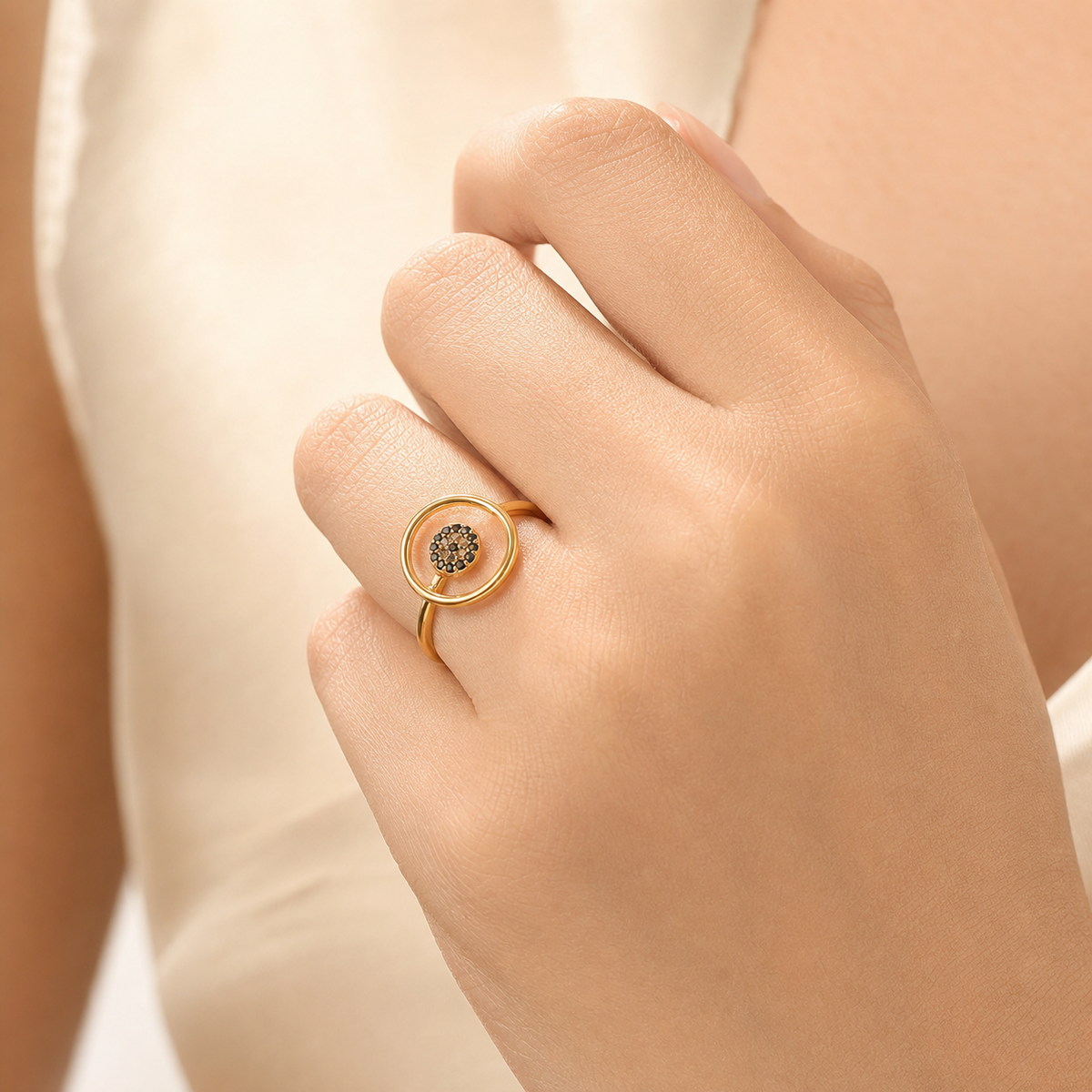 Ava Zircon Open Ring