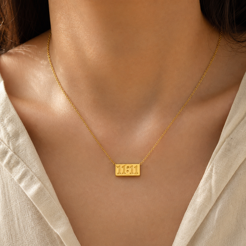 11:11 Gold Bar Necklace