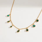 Prisma Emerald Dangle Necklace