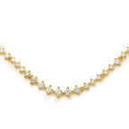 Pretty Shimmering Things Global gold-tone necklace featuring a delicate chain with shimmering crystal-encrusted stones.