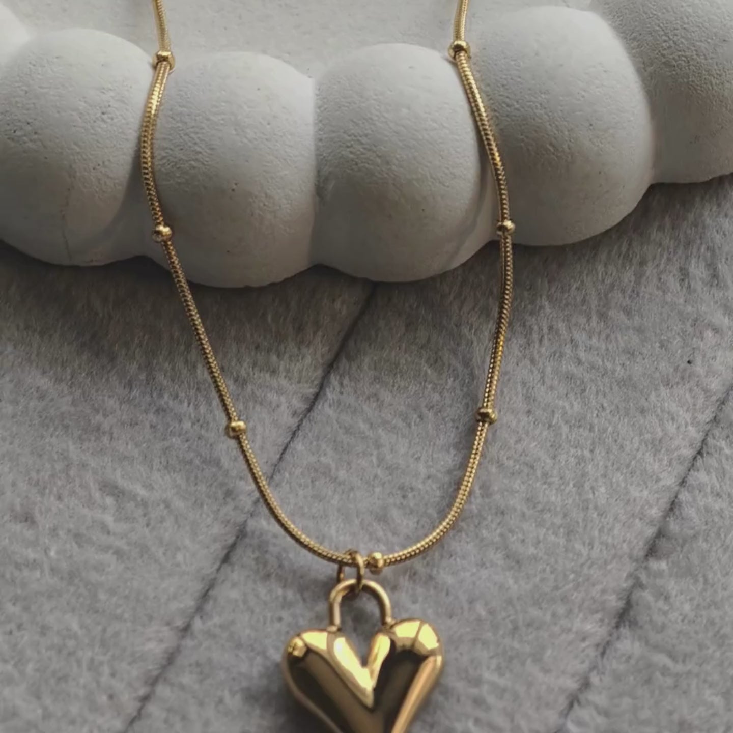 Lena Puff Heart Necklace
