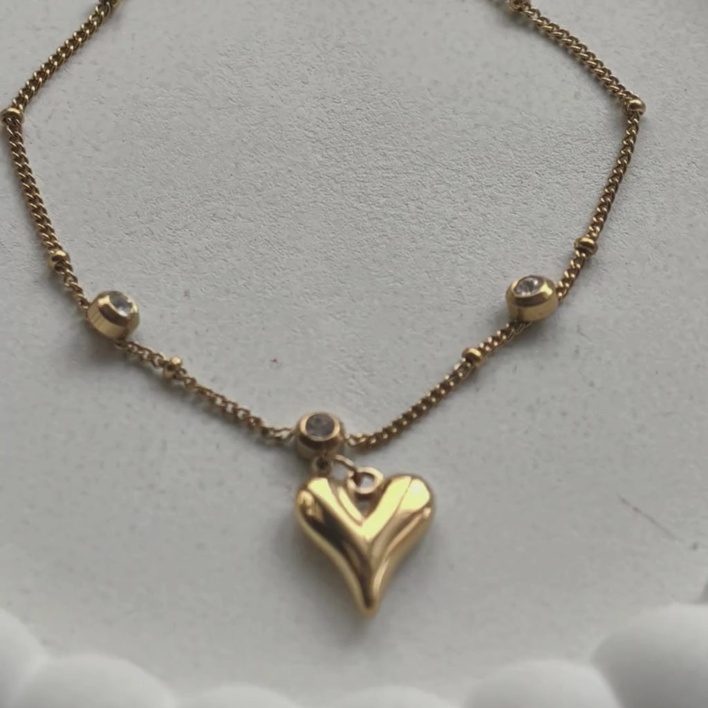 Lena Puff Heart Bracelet