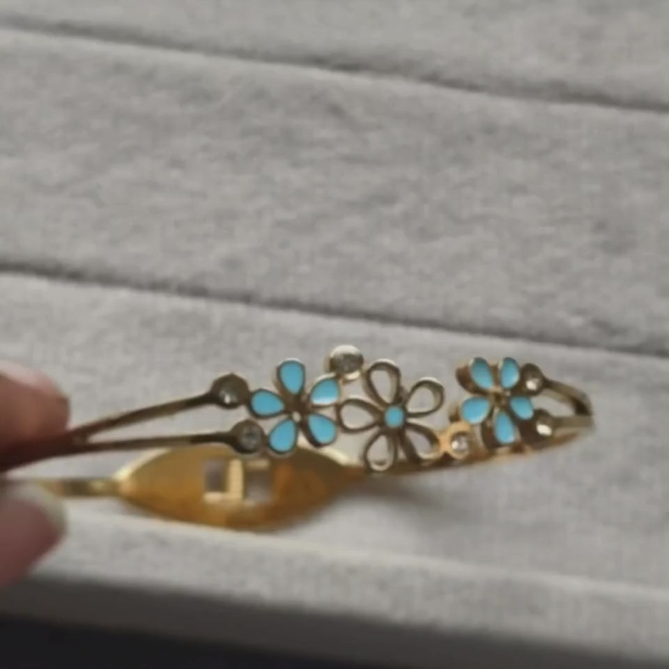 Blossom Sky Enamel Bangle