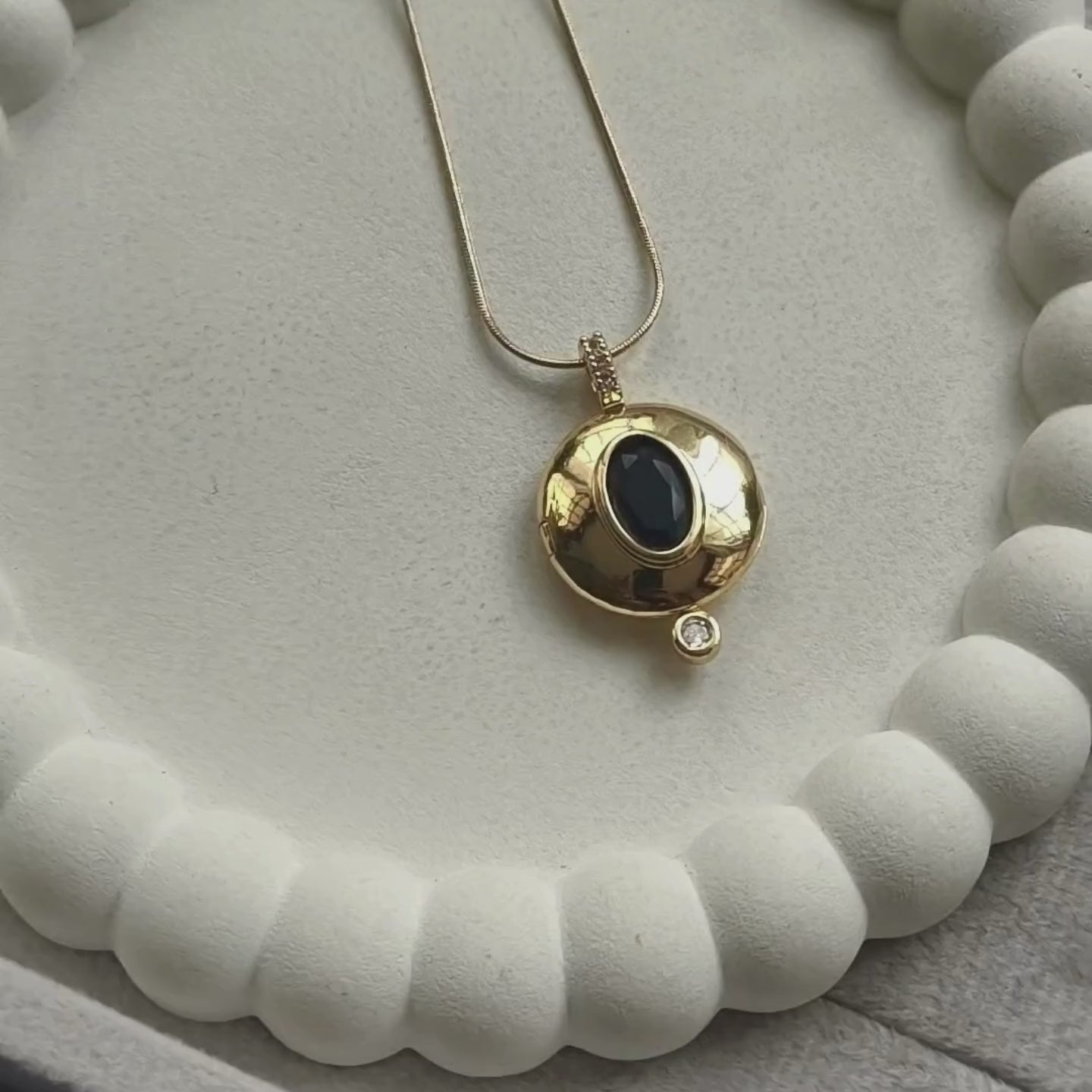 Luna Orbit Locket Necklace