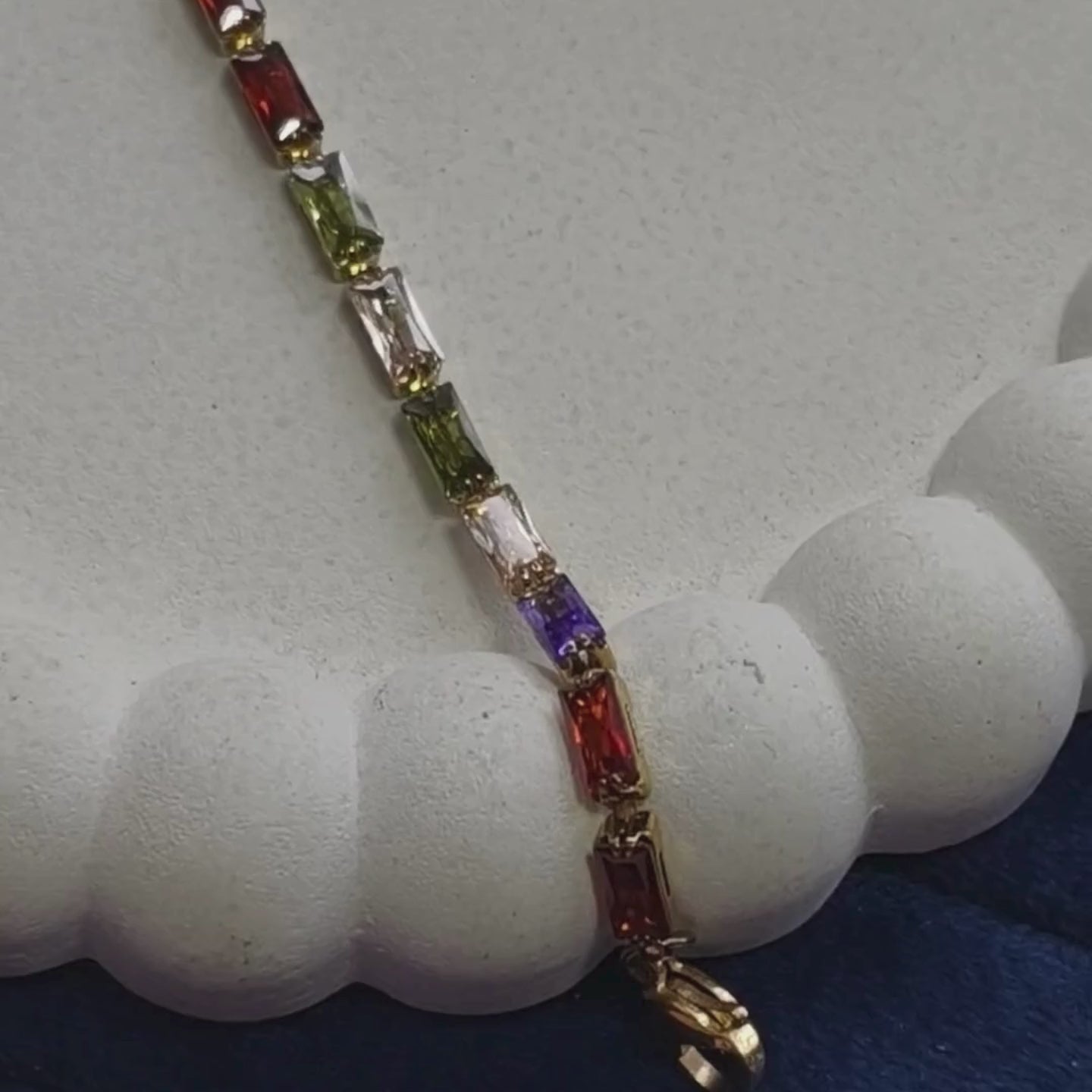 Prisma Baguette Rainbow Bracelet