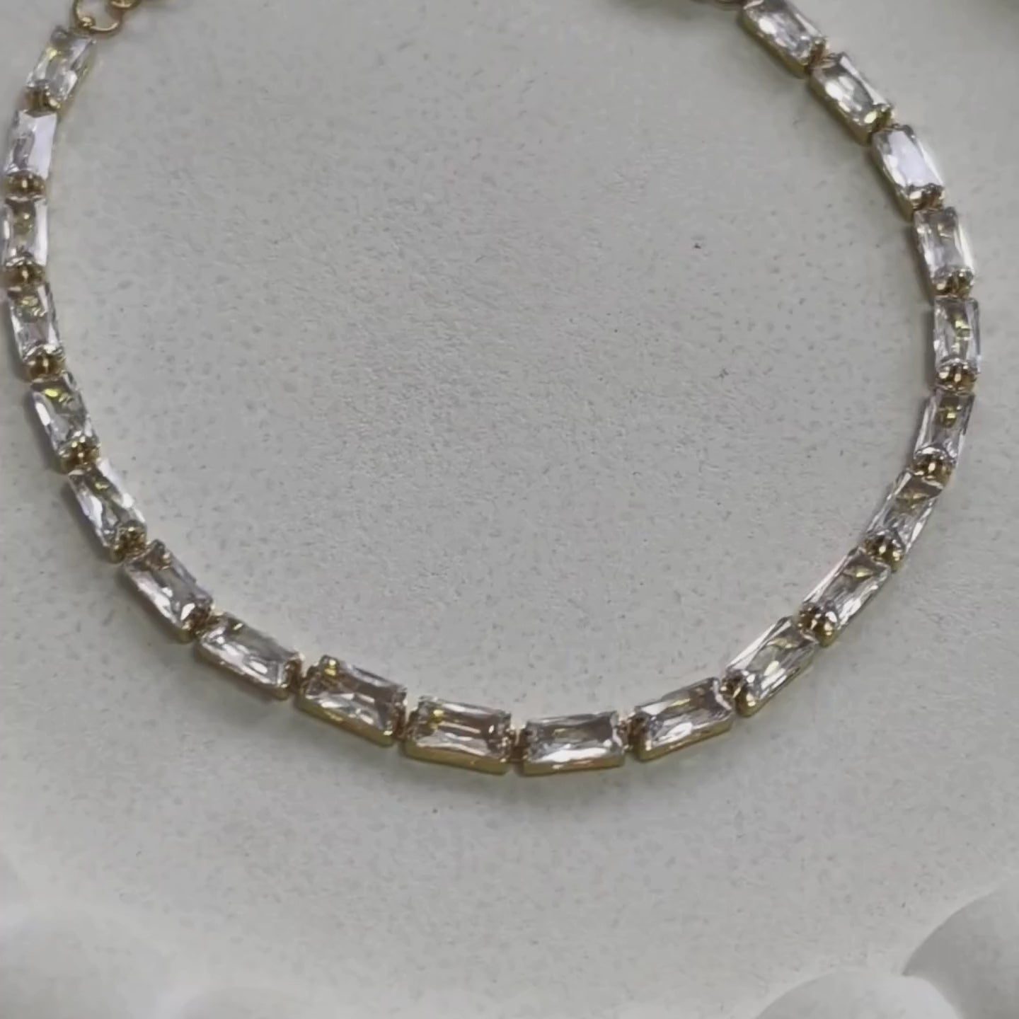 Crystal Baguette Line Bracelet