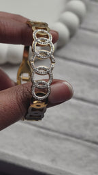 Lumière Linked Circles Bangle